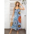 thumbnail image 4 of CALIPESSA Summer Floral Print Wide Leg Cami Womens Casual Jumpsuits And Rompers, 4 of 5