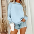 thumbnail image 2 of Resicozy Womens Sweatshirts Oversized Crewneck Pullover Hoodies Trendy Cute Long Sleeve Drop Shoulder Solid Color Sweater Tops Light Blue XL, 2 of 6