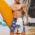 thumbnail image 2 of XYZCANDO Couple Matching Swimwear Men Board Shorts Women Crisscross Back Bikini High Waisted Swimsuit Puerto Rico Palm Hawaiian Beach Outfit for Vacation Honeymoon Pool Party Summer Wear, 2 of 6
