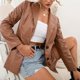 thumbnail image 4 of Abrigo cortavientos de piel sintética para otoño e invierno, Sexy, a la moda para mujer Fridja  po5197, 4 of 9