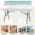 thumbnail image 6 of CL.HPAHKL 6 Foot Folding Table with Handle, Folding Plastic Tables Indoor Outdoor Portable Table with Collapsible Steel Legs Fold-in-Half Banquet Tables for Parties Wedding BBQ Camping, White, 6 of 8