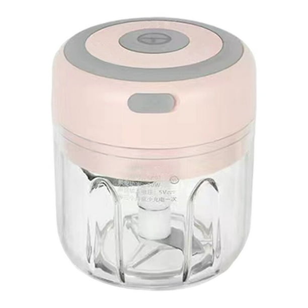 Billuyoard Trituradora eléctrica de ajo y pimienta, herramienta de molienda de 250ml/150ml, trituradora automática de verduras, accesorios para Cocina y Comedor Rosado