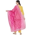 thumbnail image 4 of eloria Floral Pink Woman's Indian Ethnic Chunni, Dupatta, Stole, Scarf Shawl Wrap, 4 of 4