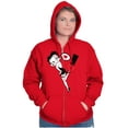 thumbnail image 3 of Betty Boop Love Heart Exclamation Zip Hoodie Sweatshirt Women Brisco Brands M, 3 of 6