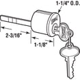 thumbnail image 2 of Prime-Line SE 70002 Lock Cylinder, Keyed Different, Solid Brass, Brushed Brass, 2 of 2