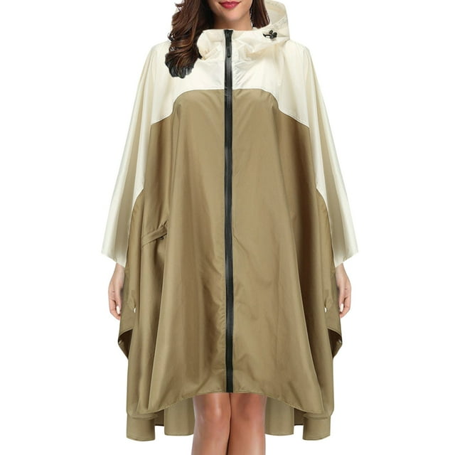 Manteau Imperméable Unisexe à Capuche pour Adultes et Ados avec Poches