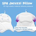 thumbnail image 2 of Alfombrilla de baño, alfombrilla de bañera, malla de aire 4D con 6 ventosas, almohada de baño ergonómica antideslizante, alfombrilla de spa para todo tipo de bañeras, soporte para cabeza/hom JFHHH pequeña, 2 of 5