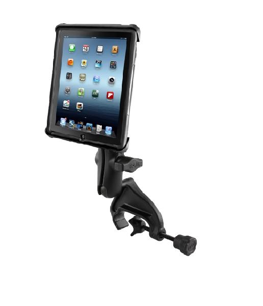 AIRPLANE COCKPIT YOKE MOUNT WITH LOCKING CRADLE FOR TABLETS & APPLE