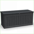 thumbnail image 3 of Deck Boxes | 260 Gallon XXL Waterproof Lockable Resin for Patio Garden | Black | Rectangle, 3 of 8