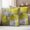 Yellow Gray White, variant on Teal Grey Outdoor Waterproof Pillow Covers, Modern Oil Painted Abstract Art Aesthetics Decorative Square Throw Pillowcase Sofa Cushion Sham for Patio/Couch/Chair, 18"x18" 2 Pack