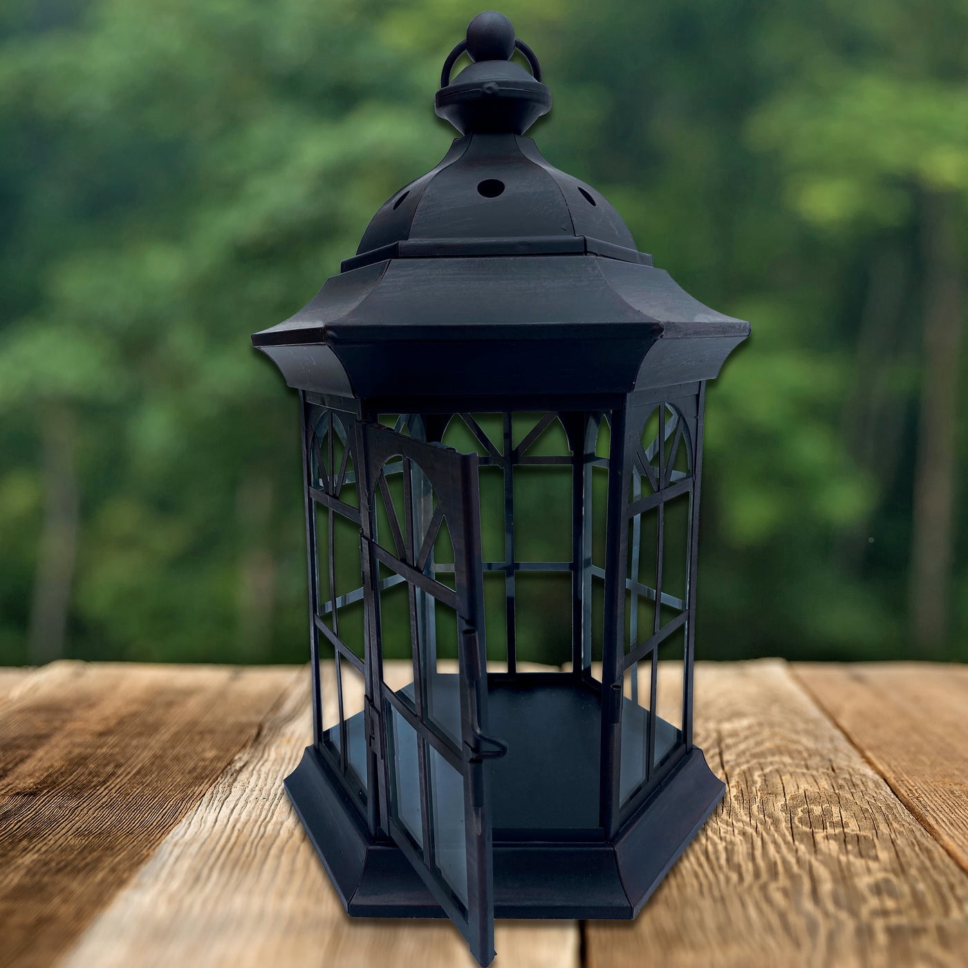 71 Inch Three Tier Steel Lantern Stand/Hanger - Backyard Expressions