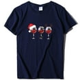 thumbnail image 3 of Puntoco - Camiseta informal de Navidad para mujer, con estampado de copas de vino, de manga corta, con cuello redondo Puntoco Puntoco-5546, 3 of 4