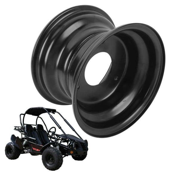 Go Kart Wheel Rim, Easy Installation 145/70-6 6 Inch Wheel Rim Stylish Look for Ride On Mower