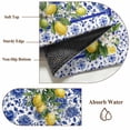 thumbnail image 5 of Lemon Flower Front Door Rugs 2x3 ft Summer Lemon Blue Floral Texture Small Rug for Entryway Non Slip Washable Bathroom Door Mat Absorbent Floor Mat for Indoor Entrance, 5 of 9