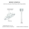 thumbnail image 5 of Rosec Jewels - Lab Grown Diamond Engagement Ring - 7 mm Circle Diamond Ring - Ef-Vs Quality, 925 Sterling Silver, US 4.00, 5 of 8