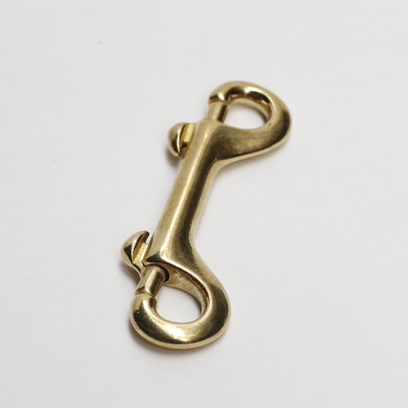 PENIKOKO Gold Brass Double Ended Bolt Snap Hook for DIY Bags Leashes and Key Holder Accessories