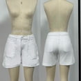 thumbnail image 5 of Jamicy Women's Denim Shorts Summer Casual Comfortable Buttoned High Waisted form-Fitting Stretchy Lounge Shorts with Pockets, 5 of 7