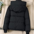 thumbnail image 4 of Stichou Puffer Jacket for Women Casual Zipper Padded Keep Warm Cold Protection Long Sleeve Parkas Winter Clothing Black 2XL, 4 of 4