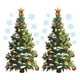 thumbnail image 1 of KAKOWELY 2 hojas de calcomanías de pared con diseño de árbol de Navidad de dibujos animados, elementos navideños clásicos, pegatinas decorativas, 1 of 5