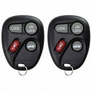 2 PACK KeylessOption Replacement 4 Button Keyless Entry Remote Control Key Fob for 1996-2000 Chevy Oldsmobile Pontiac Buick Vehicles