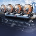 thumbnail image 7 of Portable Car Cooling Fan with 2-Head - 12V Electric Air Cooling Fan,USB Rechargeable Plug,Silent Electric Fan 360° Rotation with 3 Wind Speed Stable Base for Car Truck SUV RV Marine Boat, 7 of 7