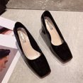 thumbnail image 5 of Tawop Shoes Women Black Casual Womens Shoes Flat Leather Retro Size 6, 5 of 8