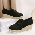 thumbnail image 5 of uvwlwu Casual Shoes for Women Shoes Stylish Wedge On Thick Sole Open Toe Heel Espadrille Footwear For Everyday Use, 5 of 9