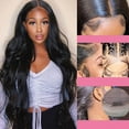 thumbnail image 6 of SDJMa 30 inch Deep Wave Lace Front Wigs With Large Curls Human Hair 180% Density Body Wave HD Lace Front Wigs Human Hair Pre Plucked Glueless Wigs Human Hair for Women (D), 6 of 8