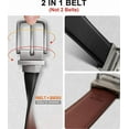 thumbnail image 2 of Men's Belt,Reversible Belt Adjustable For Gift Men 1.25”-Cut For Fit-2 Sides in 1 Belt(Not 2), 2 of 10