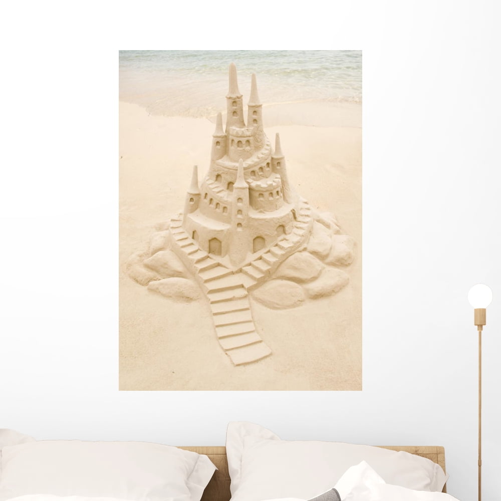 Sand Castle Wall Mural Decal by Wallmonkeys Vinyl Peel and Stick