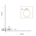 thumbnail image 3 of ANGARA Natural Classic Round Aquamarine and Diamond Three Stone Ring in 14K Yellow Gold for Women (Size-5mm) | March Birthstone, Anniversary, Jewelry Gift for Women | Natural Aquamarine Ring, 3 of 7