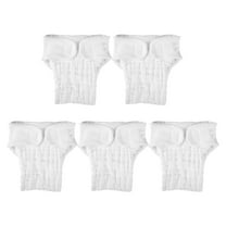 Homoyoyo 5 Pack Cotton Baby Nappy Liners Soft Reusable Diapers for Daily Use at Home or Travel White Size