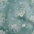 thumbnail image 1 of oneOone Cotton Poplin Twill Teal Green Fabric Florals Fabric For Sewing Printed Craft Fabric By The Yard 56 Inch Wide, 1 of 4