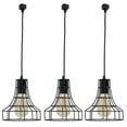 thumbnail image 1 of FSLiving H-Type Track Lighting Modern Industrial Look Cage Pendant Light Commercial Track Lighting Fixtures,Matte Black - 3 Pack, 1 of 8