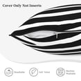 thumbnail image 5 of Velvet Decorative Throw Pillow Covers Set of 2, Soft Square Cushion Cover with Invisible Zipper Zebra Stripes Anima Printing, 18"x18", 5 of 7