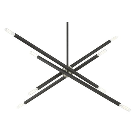 

Livex Lighting 46778 Soho 8 Light 12 Wide Commercial Abstract Sputnik Chandelier - Grey