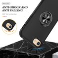 thumbnail image 2 of Case for iPhone 7 Plus iPhone 8 Plus,Dual Layer Hard Military Case with 360 Degree Ring Stand Silicone Bumper Shockproof Protective Case (Camera Protection) Magnetic Car Holder Cover-Black, 2 of 7