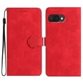 thumbnail image 1 of For Google Pixel 9a Case Flower Design Leather Flip Phone Cover with Card Holder Wrist Strap - Black, 1 of 5