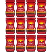 Folgers 20083 Classic Roast Instant Coffee Crystals, 3 Ounces, 100% Pure Coffee, Medium Roast, Easy-open Flip Top Lid, Portable Plastic Jar, Pack of 12