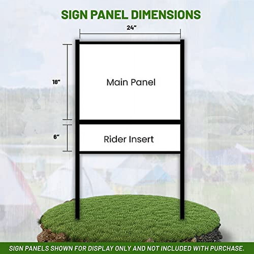 justsignframes Real Estate Yard Sign Stake Metal H Frame (1 Pack) - 18" x 24"