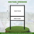 thumbnail image 3 of justsignframes Real Estate Yard Sign Stake Metal H Frame (1 Pack) - 18" x 24", 3 of 6