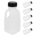 thumbnail image 1 of Botella de jugo reutilizable, contenedor de leche transparente, botella de agua, botella de jugo sellada portátil, 6 uds., 1 of 4