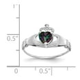 thumbnail image 3 of 14K White Gold Ring Band Themed (06) June Cubic Zirconia CZ Pink, Size 8, 3 of 5