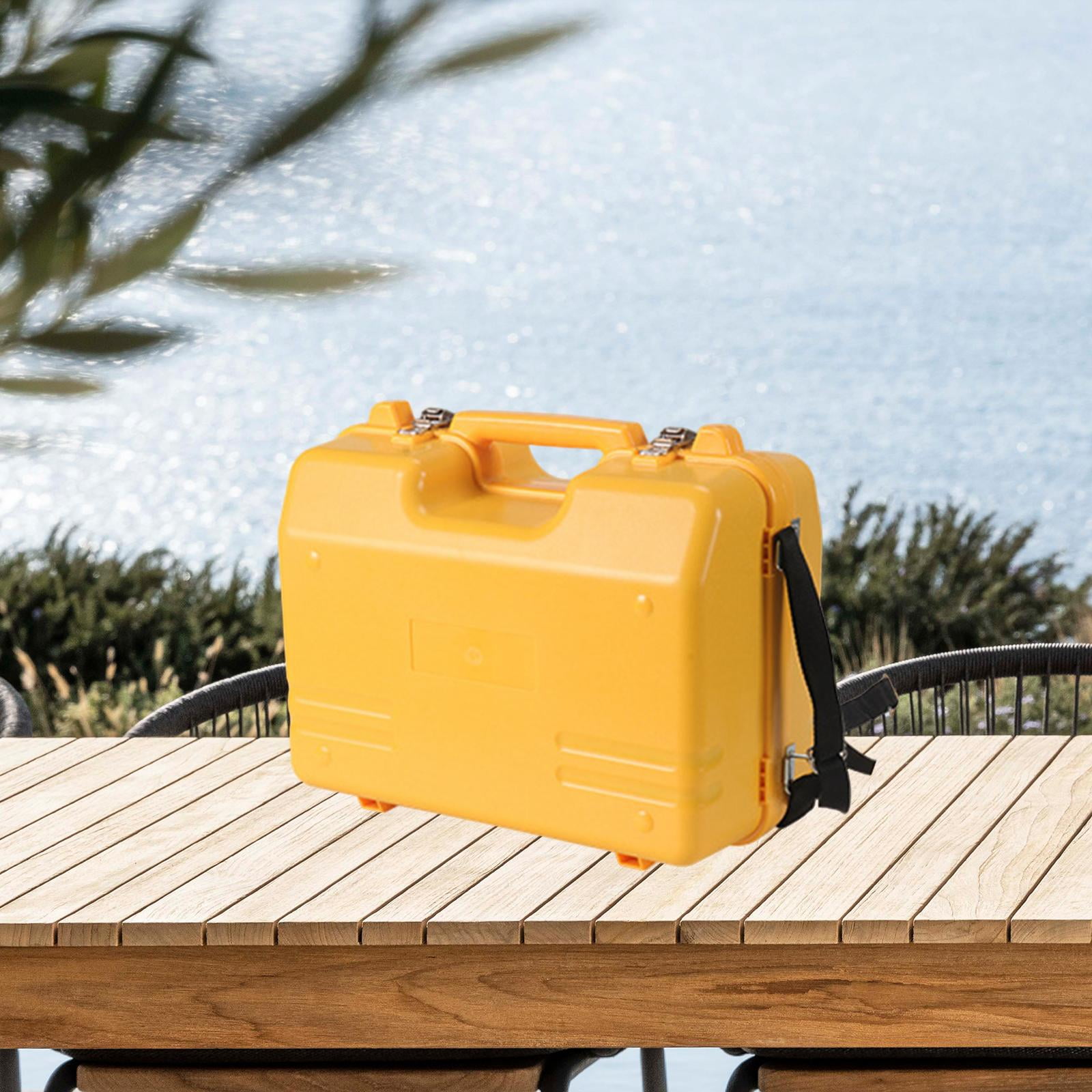 SunniMix Surveying and Mapping Instrument Box Level Carrying Case Multipurpose Waterproof yellow