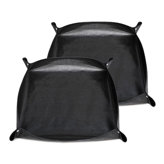 2 Pack Waterproof Rabbit Playpen Mats 59x39 in Black Washable Floor Protector and Cage Liner for Guinea Pig Bunny and Small Animal Habitat