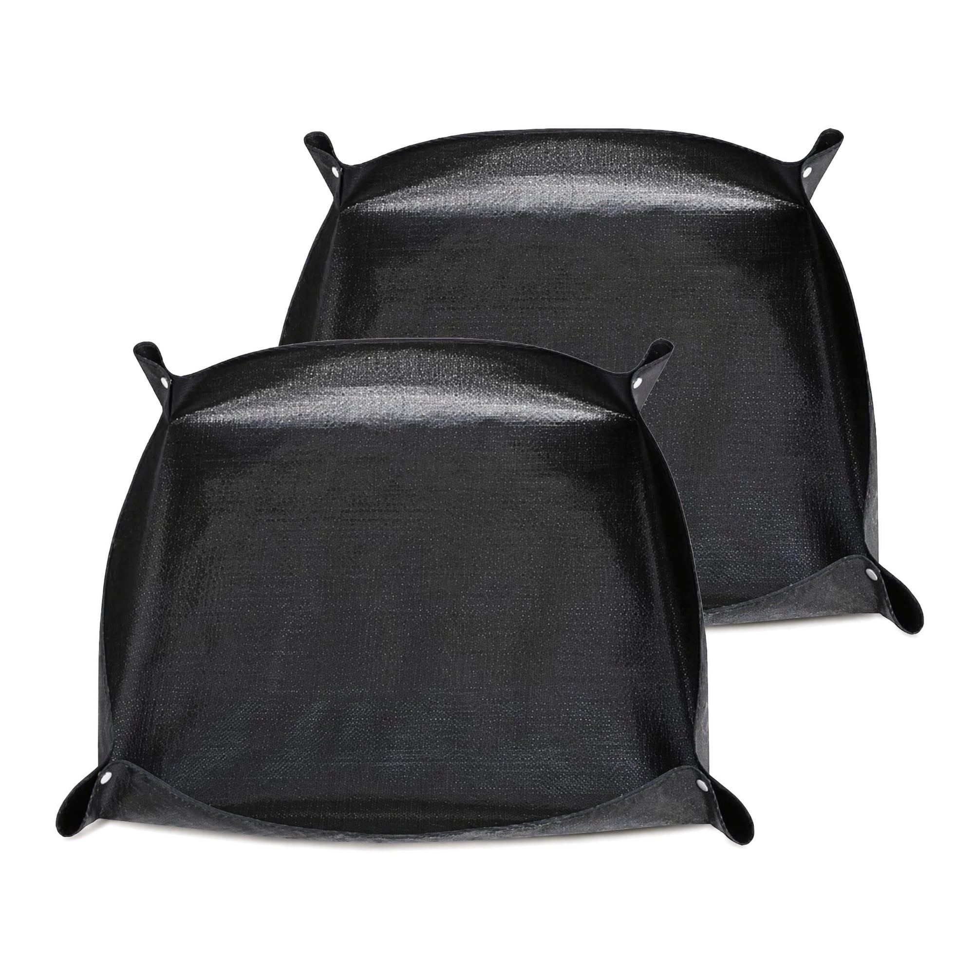 2 Pack Waterproof Rabbit Playpen Mats 59x39 in Black Washable Floor Protector and Cage Liner for Guinea Pig Bunny and Small Animal Habitat