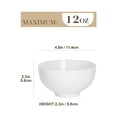 thumbnail image 3 of MALACASA, Series Regular, 300ml Porcelain Bowl Sets, Cereal Bowl/Soup Bowl/Dessert Bowl/Serving Bowl (11.6 * 11.6 * 6CM), White, Set of 8, 3 of 8