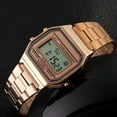 thumbnail image 4 of Classic Women's Digital Multifunction Sports Watch Stainless Steel Band Square Waterproof Electronic Led Watch, 4 of 8