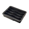 thumbnail image 1 of Organizador de cajones de cocina Organizador de cubiertos Utensilio expandible que ahorra espacio Negro, 1 of 9