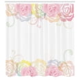 thumbnail image 3 of Ambesonne Rose Shower Curtain, Tender Springtime Borders, 69"Wx84"L, Multicolor, 3 of 3